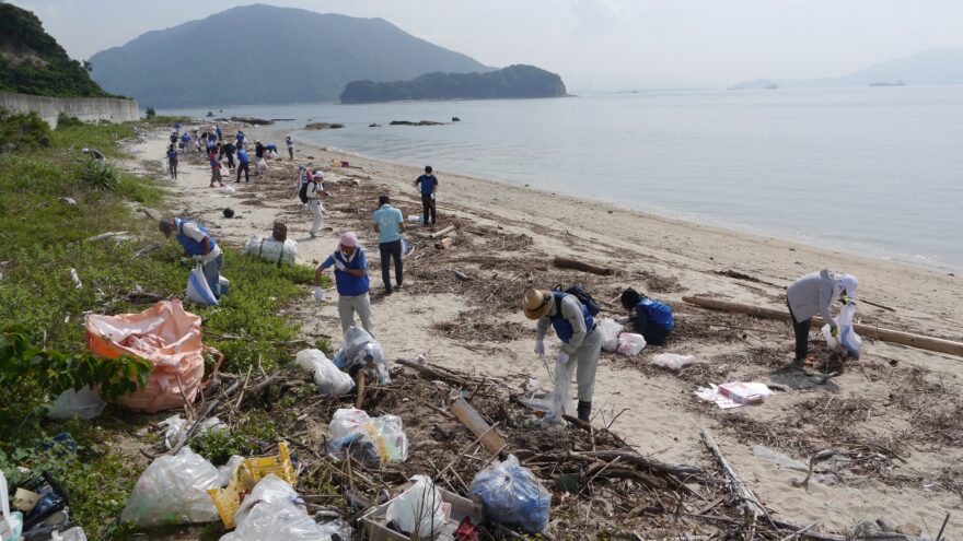 【周南市】大津島で海岸清掃
